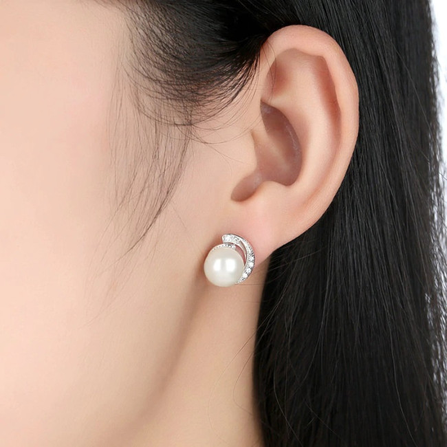 Cercei argint Elegant Perla