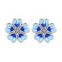 Cercei argint Vintage Blue Flower