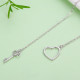 Colier argint Heart & Key