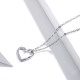 Colier argint Love Crystal Heart
