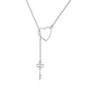 Colier argint Heart & Key