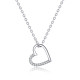 Colier argint Love Crystal Heart