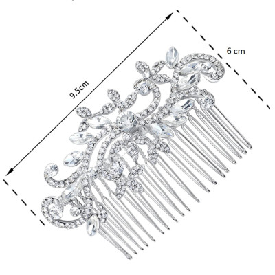 Accesoriu par agrafa tip pieptene Elegant Diamond cu diamante de zirconiu