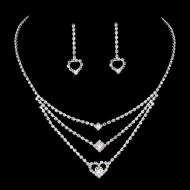 Set Colier si Cercei Elegant cu Inimioara