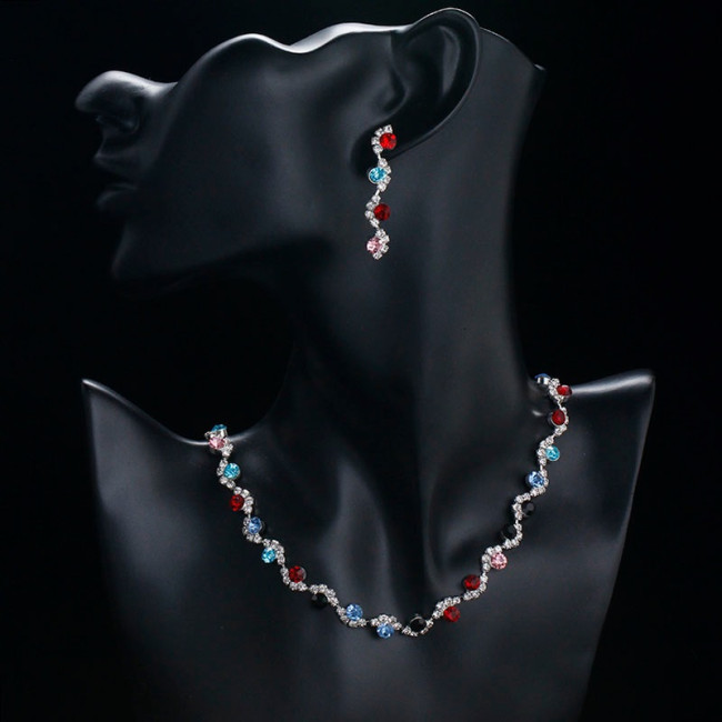 Set Colier si Cercei Multicolours Diva