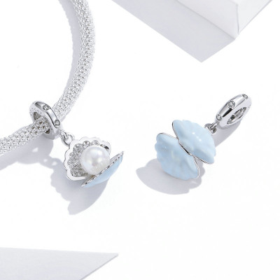 Talisman argint Shell With Pearl