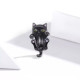 Talisman argint black Kitty