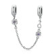 Talisman argint Lant Siguranta Vintage Flowers