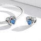 Talisman argint Blue Heart Forever Love