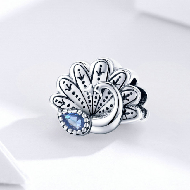 Talisman argint Peacock