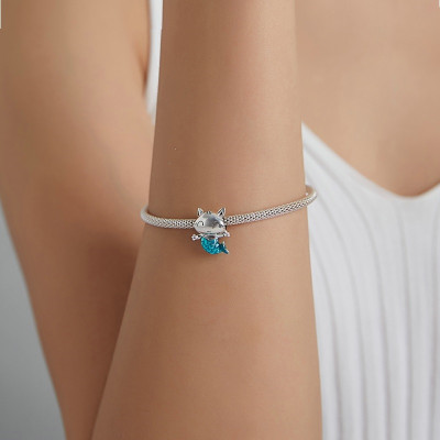 Talisman argint Pisicuta Sirena