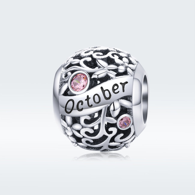 Talisman argint Birthday Stone October