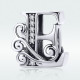 Talisman argint Litera E
