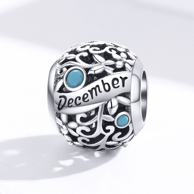 Talisman argint Birthday Stone December
