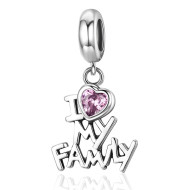 Talisman argint I Love My Family