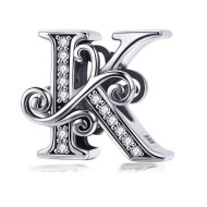 Talisman argint Litera K