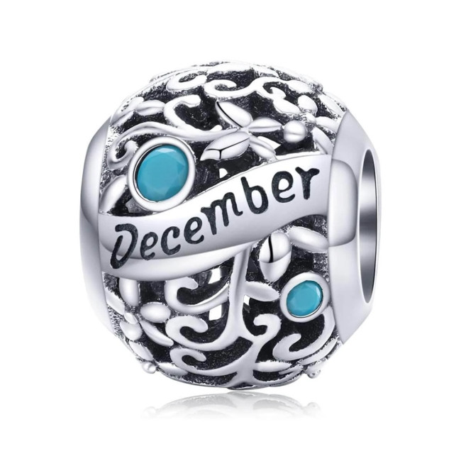 Talisman argint Birthday Stone December