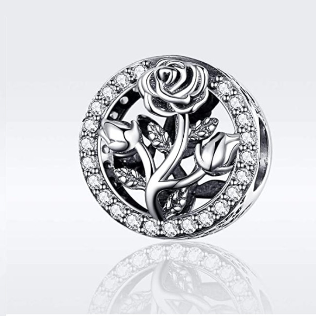 Talisman argint Beautiful Rose