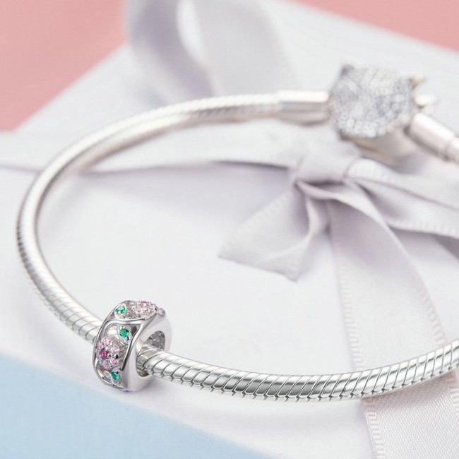 Talisman argint Diamond Flowers