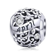 Talisman argint Birthday Stone April