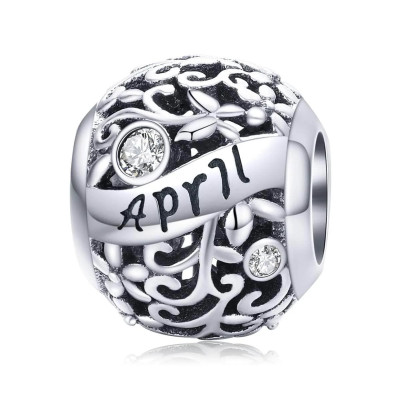 Talisman argint Birthday Stone April