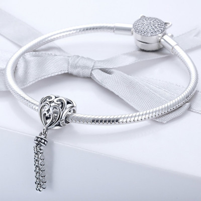 Talisman argint Long Heart Chains