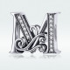 Talisman argint Litera M