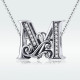 Talisman argint Litera M