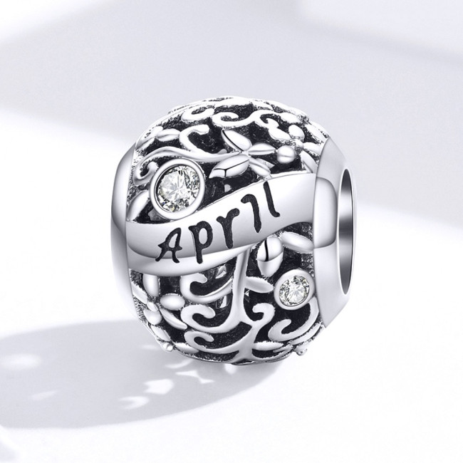 Talisman argint Birthday Stone April