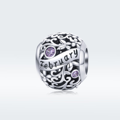 Talisman argint Birthday Stone February