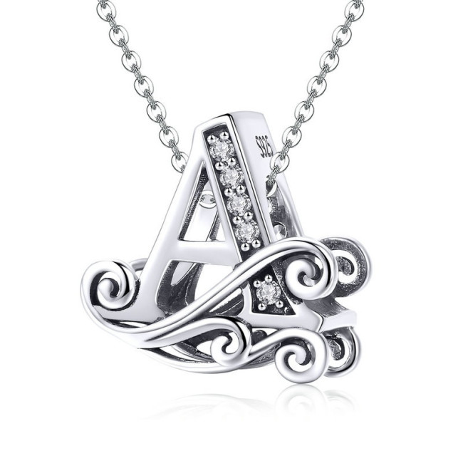 Talisman argint Litera A