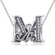 Talisman argint Litera M