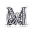 Talisman argint Litera M