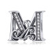 Talisman argint Litera M