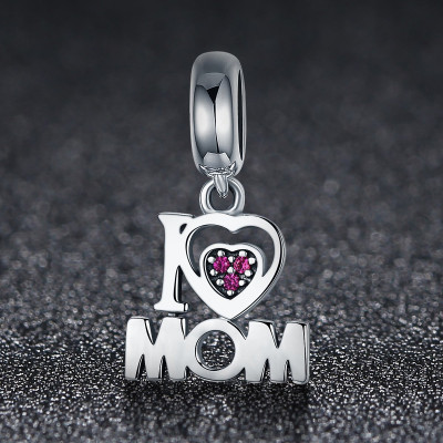 Talisman argint I Love Mom