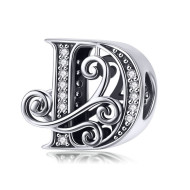 Talisman argint Litera D