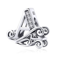 Talisman argint Litera A