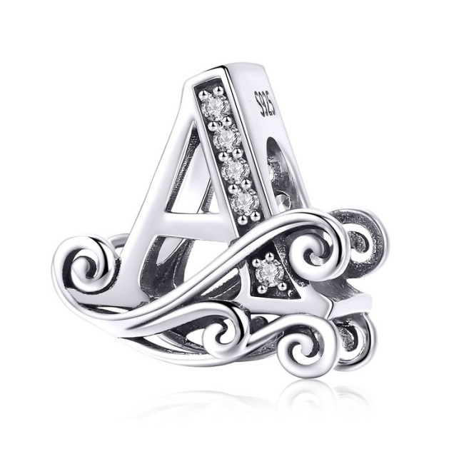 Talisman argint Litera A