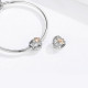 Talisman argint Lucky Clover Heart