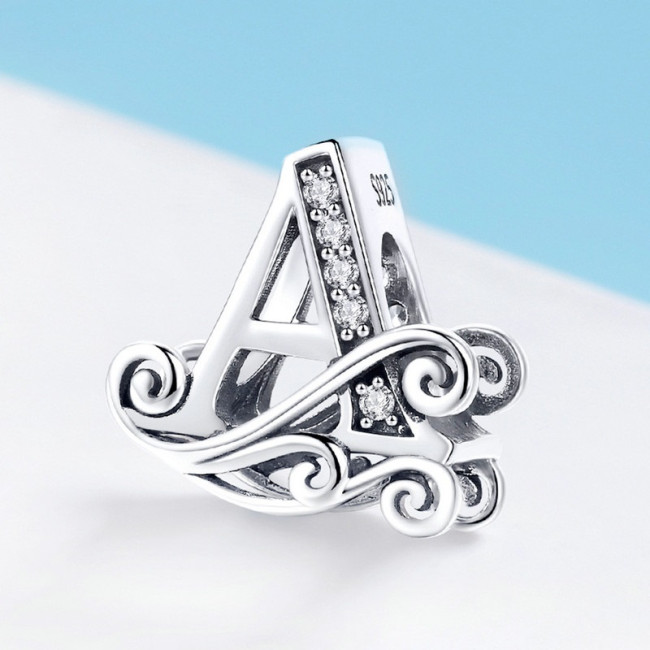 Talisman argint Litera A