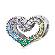 Talisman argint Rainbow Heart