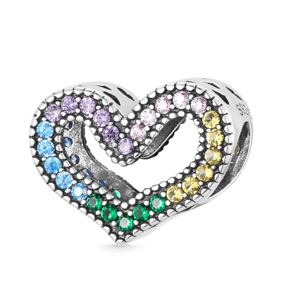 Talisman argint Rainbow Heart Talisman argint Rainbow Heart