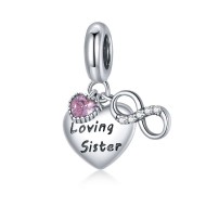 Talisman argint Loving Sister