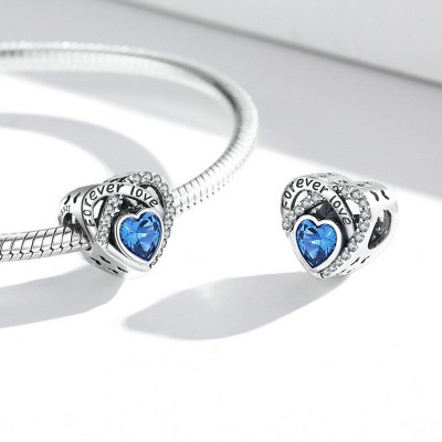 Talisman argint Blue Heart Forever Love Talisman argint Blue Heart Forever Love