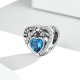 Talisman argint Blue Heart Forever Love