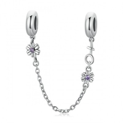 Talisman argint Lant Siguranta Vintage Flowers Talisman argint Lant Siguranta Vintage Flowers