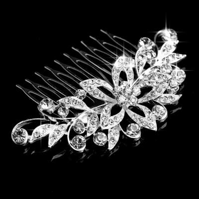 Accesoriu par agrafa tip pieptene Donatella cu diamante de zirconiu cubic 