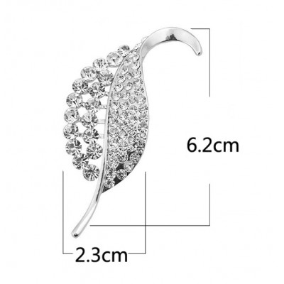 Brosa in forma de frunza Leaf Luxury Crystals