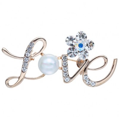Brosa Pearl Crystal Love Brosa Pearl Crystal Love