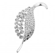 Brosa in forma de frunza Leaf Luxury Crystals